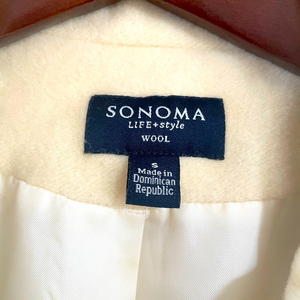 Sonoma Wool Peacoat - Beige, Size Small - Picture 3 of 9